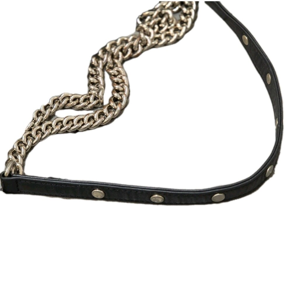 REBECCA MINKOFF Mini 5 Zip Black Leather Crossbody Bag Gold Chain Strap Hardware - Picture 11 of 12